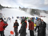 Line on opening day at Copper Mountain