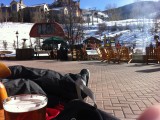 Resting on the Park Hyatt patio