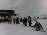 The sky was cloudily and gray with low visibility most of the day