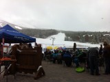 Patio time before the on-slope concert at Ski Hill Grill